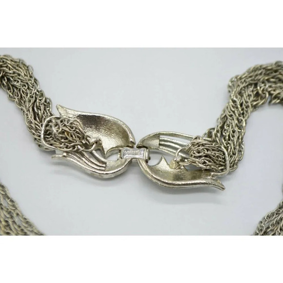 Lisner Silver Tone Multi-Strand Chain Link Choker - Picture 4 of 4